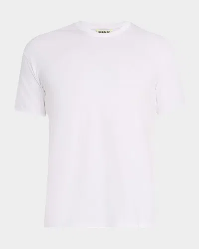 Auralee Men & Apos;s Short-sleeve Cotton T-shirt In White