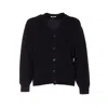 Auralee Baby Cashmere Cardigan Long Sleeves V Neckline In Black