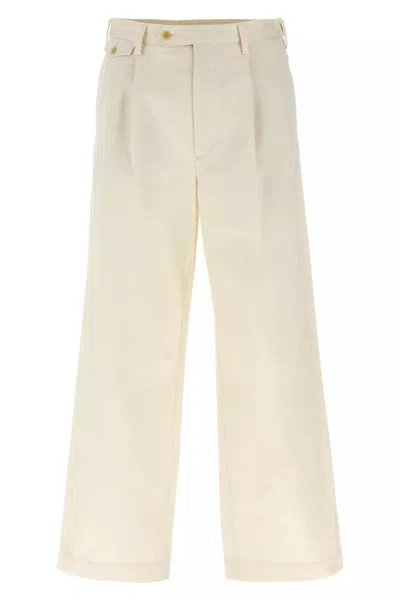 Auralee Men Cotton Trousers In White