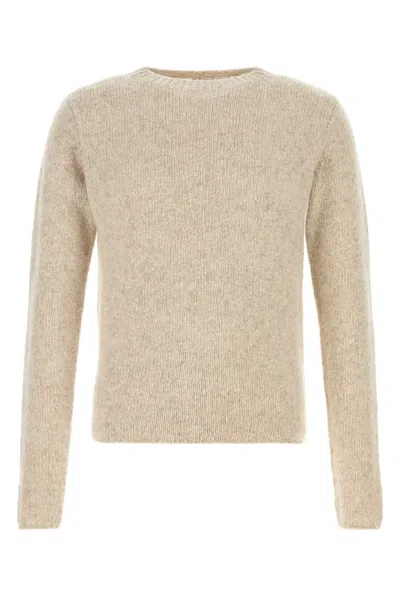 Auralee Men Melange Beige Cashmere Sweater In Brown