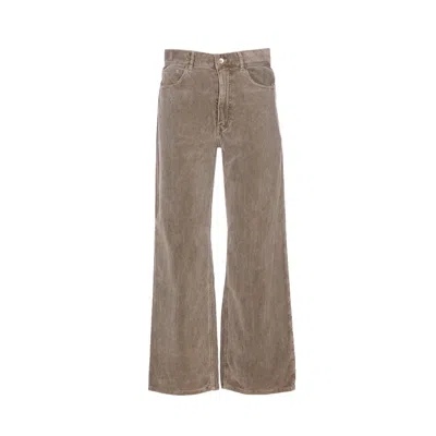 Auralee Men Pigment Dyed Corduroy Wide Pants In Green