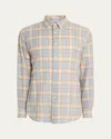 Auralee Long Sleeve Checked Wool Shirt With Button-down Collar In Multi
