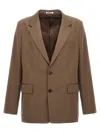 Auralee Light Wool Max Gabardine Jacket In Brown