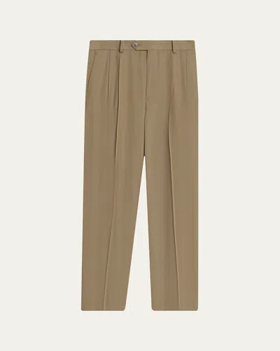 Auralee Men's Straight-leg Wool Pants In Green
