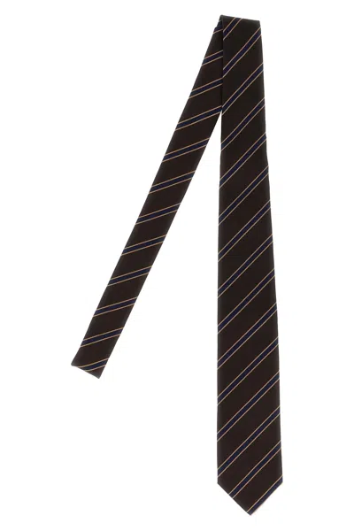 Auralee Men Striped Tie In Black