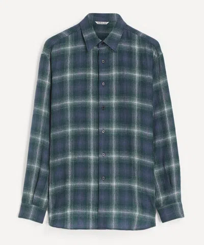 AURALEE AURALEE MENS AIRY WOOL CHECK SHIRT