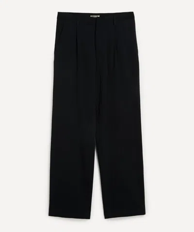 Auralee Belt-loop Casual Pants In Black