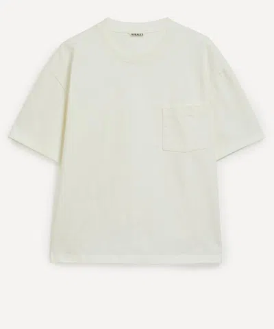 Auralee Mens Heavyweight Pocket T-shirt In Neutral