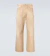 Auralee Duck Pant Back Pockets Belt Loops In Brown