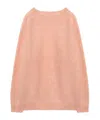 Auralee Mohair And Wool Blend Pullover Sweater In Orange