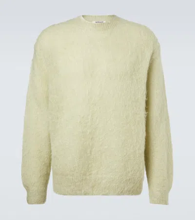 Auralee Mohair And Wool Sweater In Green