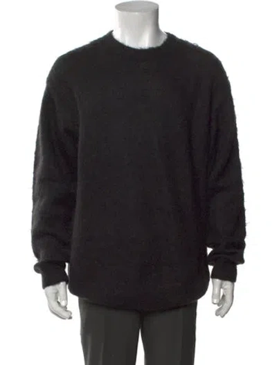 Pre-owned Auralee Mohair Crew Neck Pullover In Black