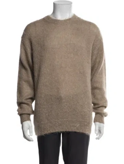 Pre-owned Auralee Mohair Crew Neck Pullover In Grey