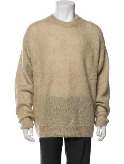 Pre-owned Auralee Mohair Crew Neck Pullover In Neutrals