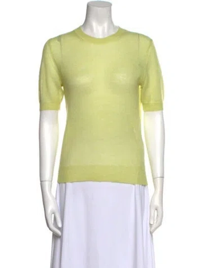 Pre-owned Auralee Mohair Crew Neck Sweater In Green