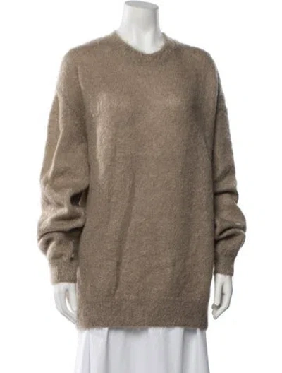 Pre-owned Auralee Mohair Crew Neck Sweater In Neutrals