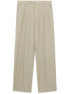 AURALEE NEUTRAL TROPICAL TAILORED TROUSERS
