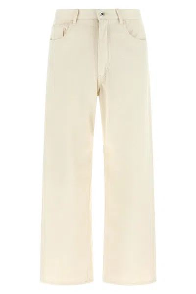 Auralee Noil Silk Pants In White