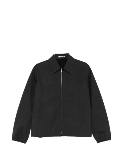 Auralee Nylon Zipped Jacket In Black