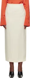 Auralee Off-white Airy Smooth Cashmere Maxi Skirt In Ivory White
