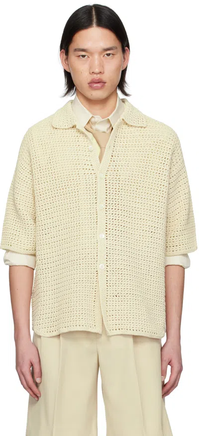 Auralee Off-white Button Shirt In Ivory