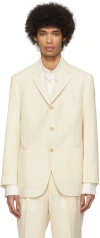 Auralee Off-white Single-breasted Blazer In Ivory