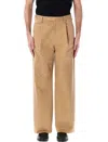 Auralee Tucked Chino Pant Pockets In Brown