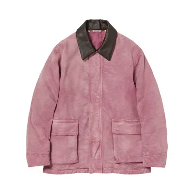 Pre-owned Auralee Organic Cotton Duck Blouson Jacket 'faded Burgundy' | Red | Men's Size 4