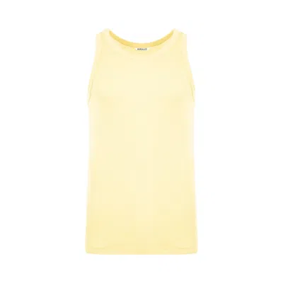 Pre-owned Auralee Organic Soft Rib Tank 'dusty Yellow' | Men's Size 4