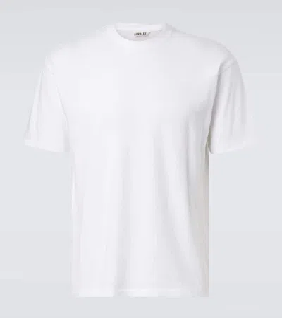 Auralee Oversized Cotton Jersey T-shirt In White