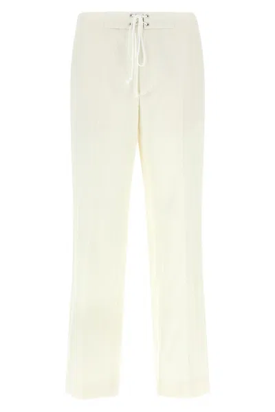 Auralee Oxford Fabric Trousers In White
