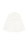 Auralee Oxford-weave Work Jacket In White