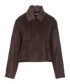 Auralee Baby Jacket With Long Sleeves And Flap Pockets In Brown