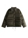Auralee Padded Flap-pocket Jacket In Green