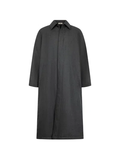 Auralee Padded Wool Coat In Gray