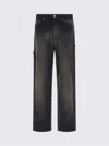 Auralee Garment-dyed Workwear Trousers In Black