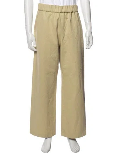 Pre-owned Auralee Pants In Green/neutrals