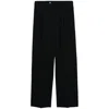 Auralee Wool Straight-leg Trousers In Black