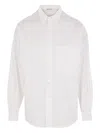 Auralee Long-sleeve White Cotton Shirt In White
