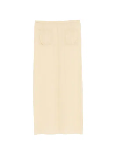 Auralee Patch-pocket Skirt In Neutral
