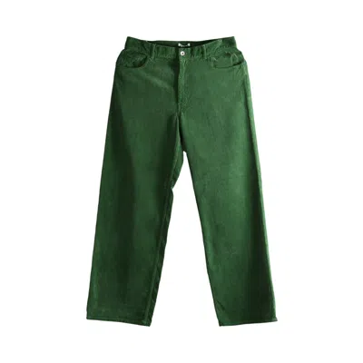 Pre-owned Auralee Pigment Dyed Finx Corduroy Wide 5p Pants 'forest Green' | Men's Size 3