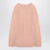 Auralee Mohair And Wool Blend Pullover Sweater In Pink
