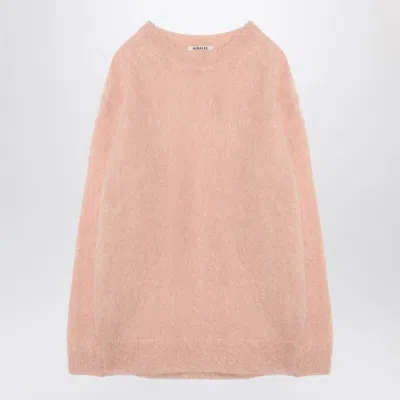Auralee Pink Mohair And Wool Jumper In Orange