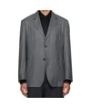 Auralee Pinstriped Flannel Blazer In Gray