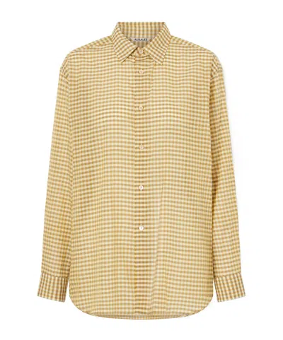 Auralee Plaid Longsleeve Shirt In Neutral