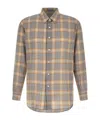 Auralee Plaid Shirt In Brown