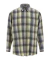 Auralee Plaid Shirt In Gray