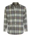 Auralee Check-pattern Shirt In Gray