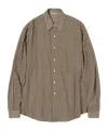 Auralee Long Sleeve Checked Button-down Shirt In Nude