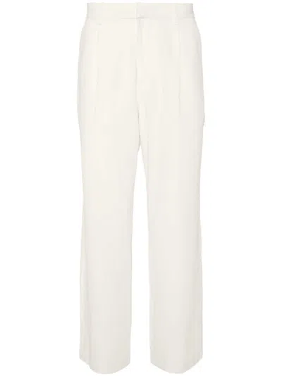 Auralee Pleat-detail Trousers In Neutrals
